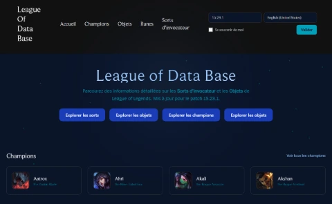League of Database